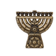 Handcrafted Moroccan Hanukkah menorah in glazed ceramic – Handmade – 30 × 30