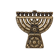 Handcrafted Moroccan Hanukkah menorah in glazed ceramic – Handmade – 30 × 30
