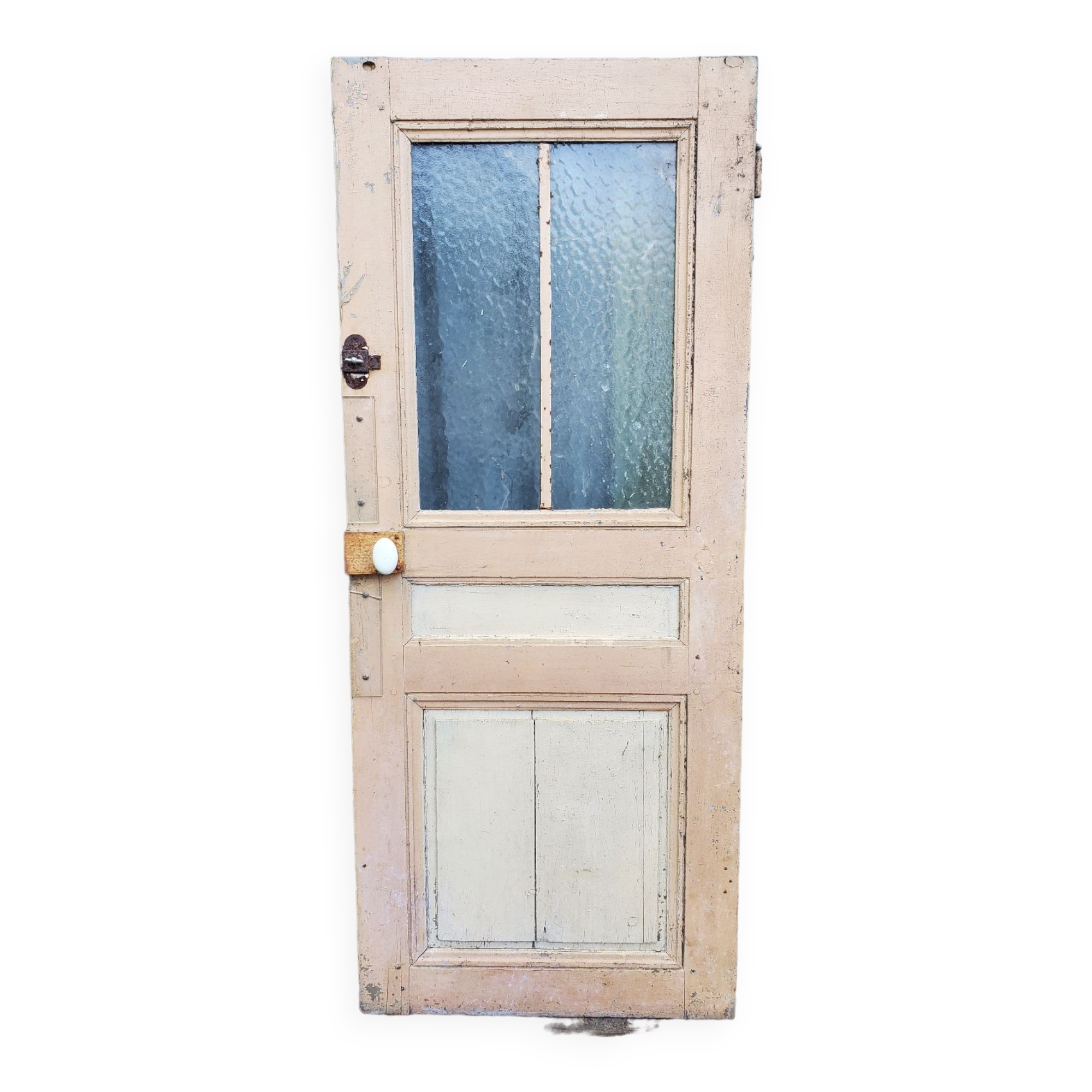 Old fir glass door