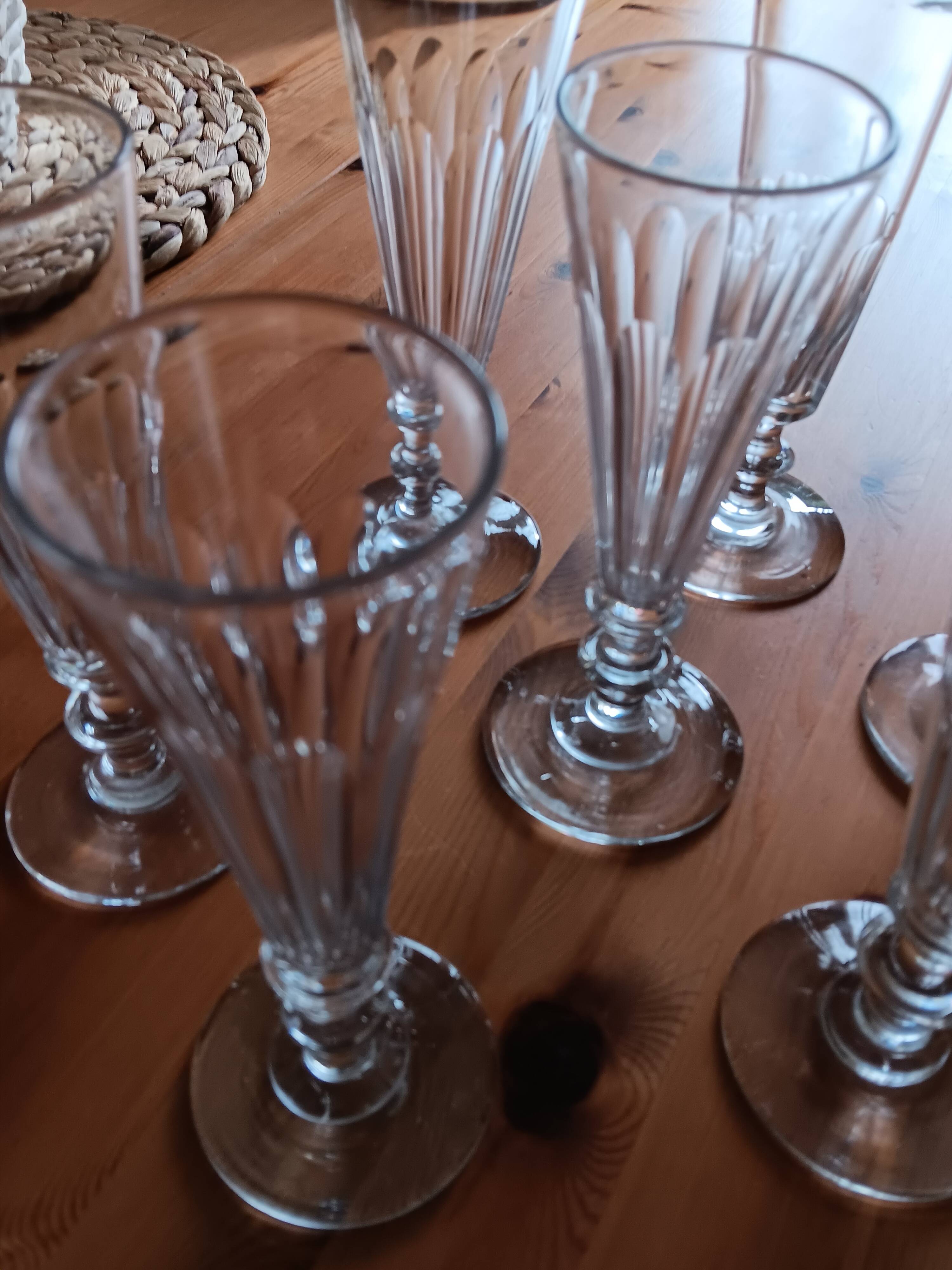 Antique champagne flutes