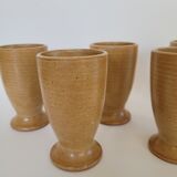 Set of 5 sandstone mazagrans
