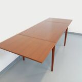 Vintage Scandinavian style dining table from the 50s and 60s in teak with extensions
