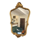 Antique Oval Wall Mirror Gold Louis XV Style Rocaille Rococo 78m