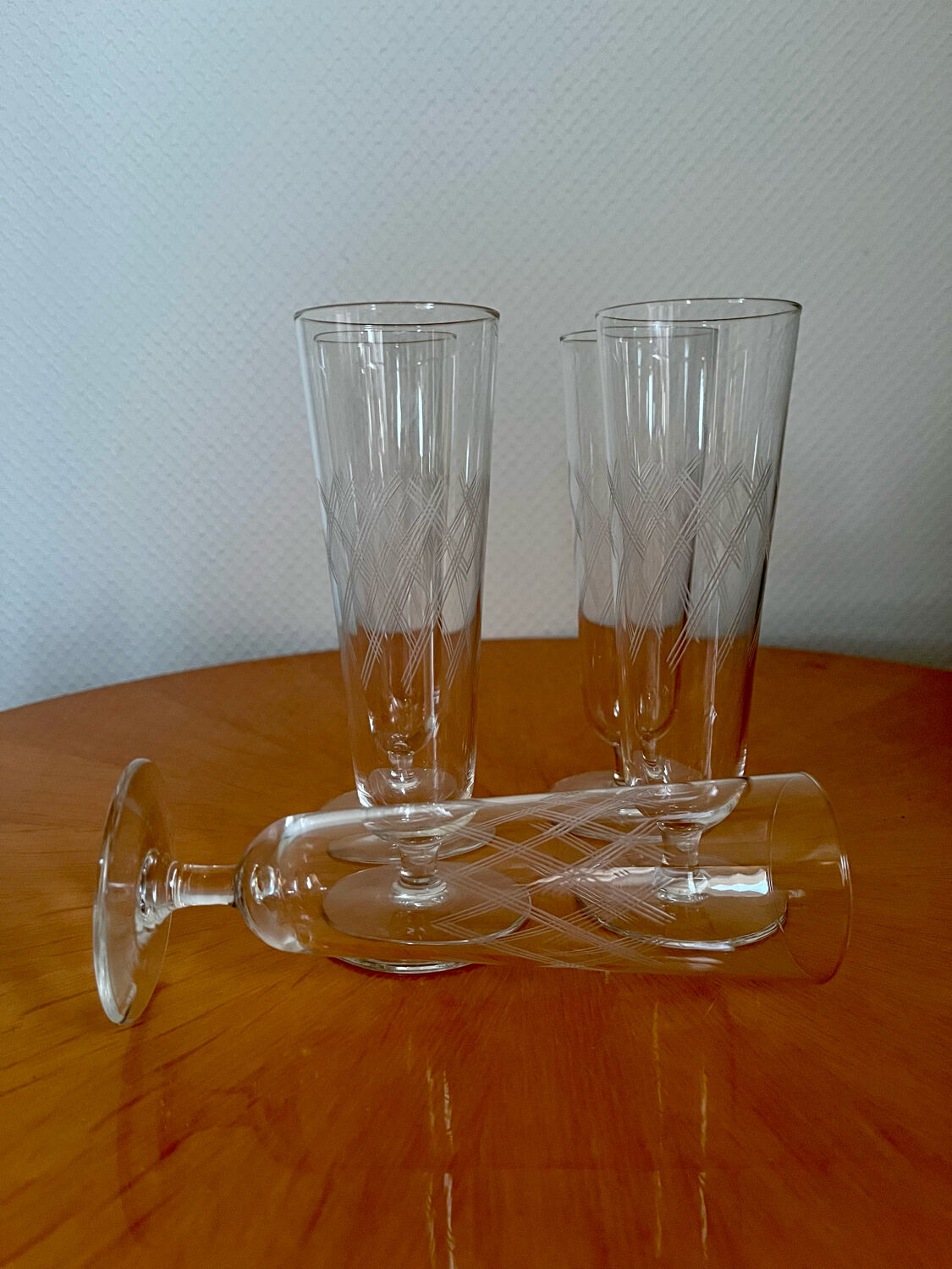 Vintage champagne flutes 1960