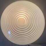 Round curved spiral ceiling light space age