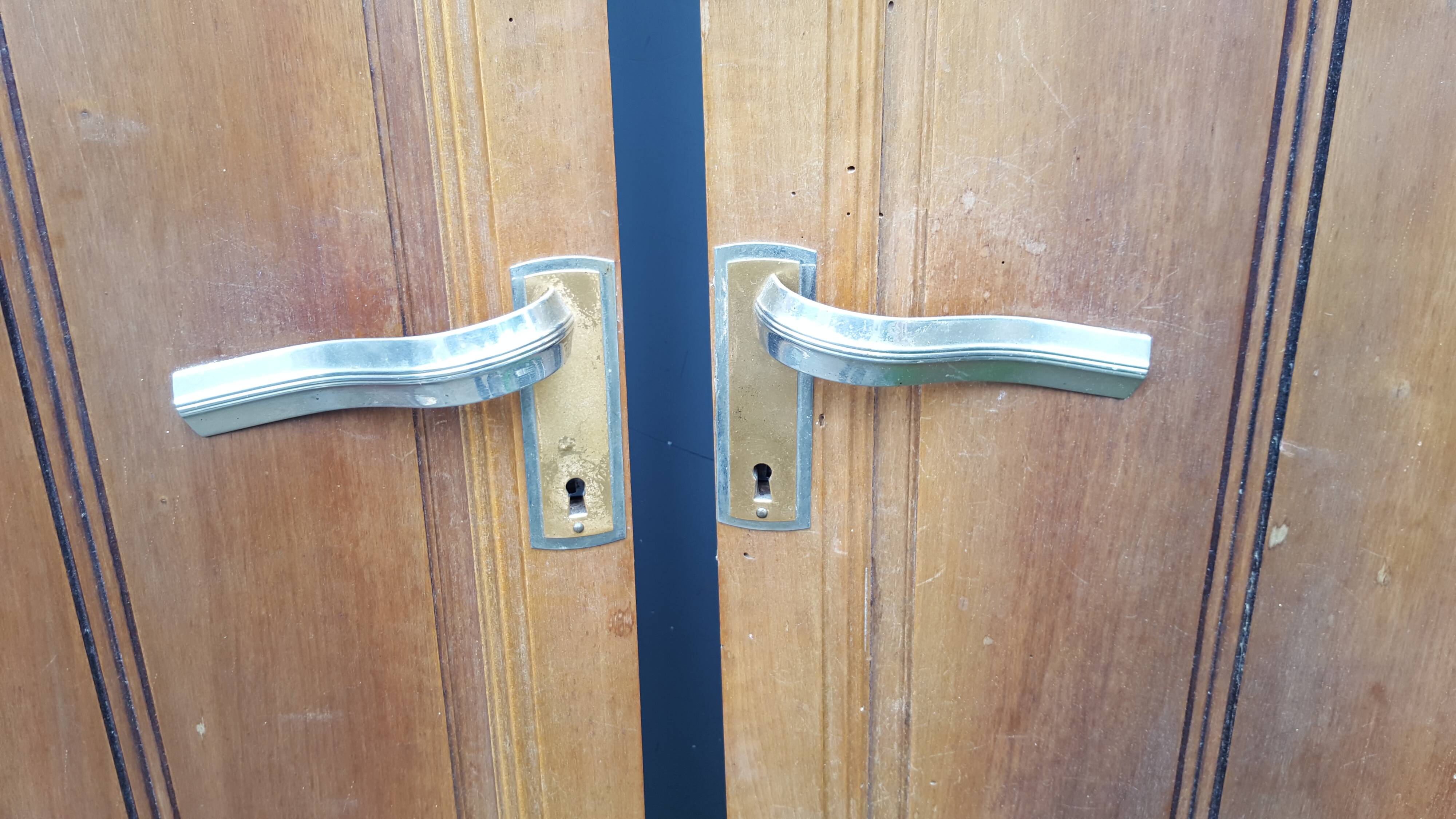 Pair of solid wood Art Deco doors