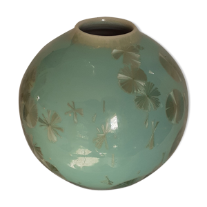 Vase céramique turquoise clair