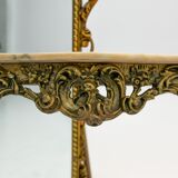 Antique golden mirror with console