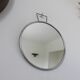 Wall-mounted round barber mirror 50s 60s
