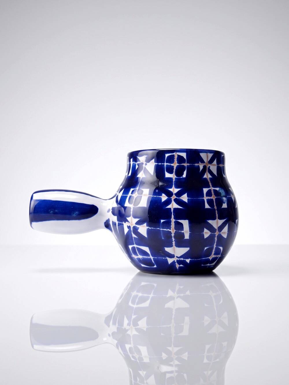 Small ceramic pan Robert Picault Vallauris signed RP cobalt blue 1960-70