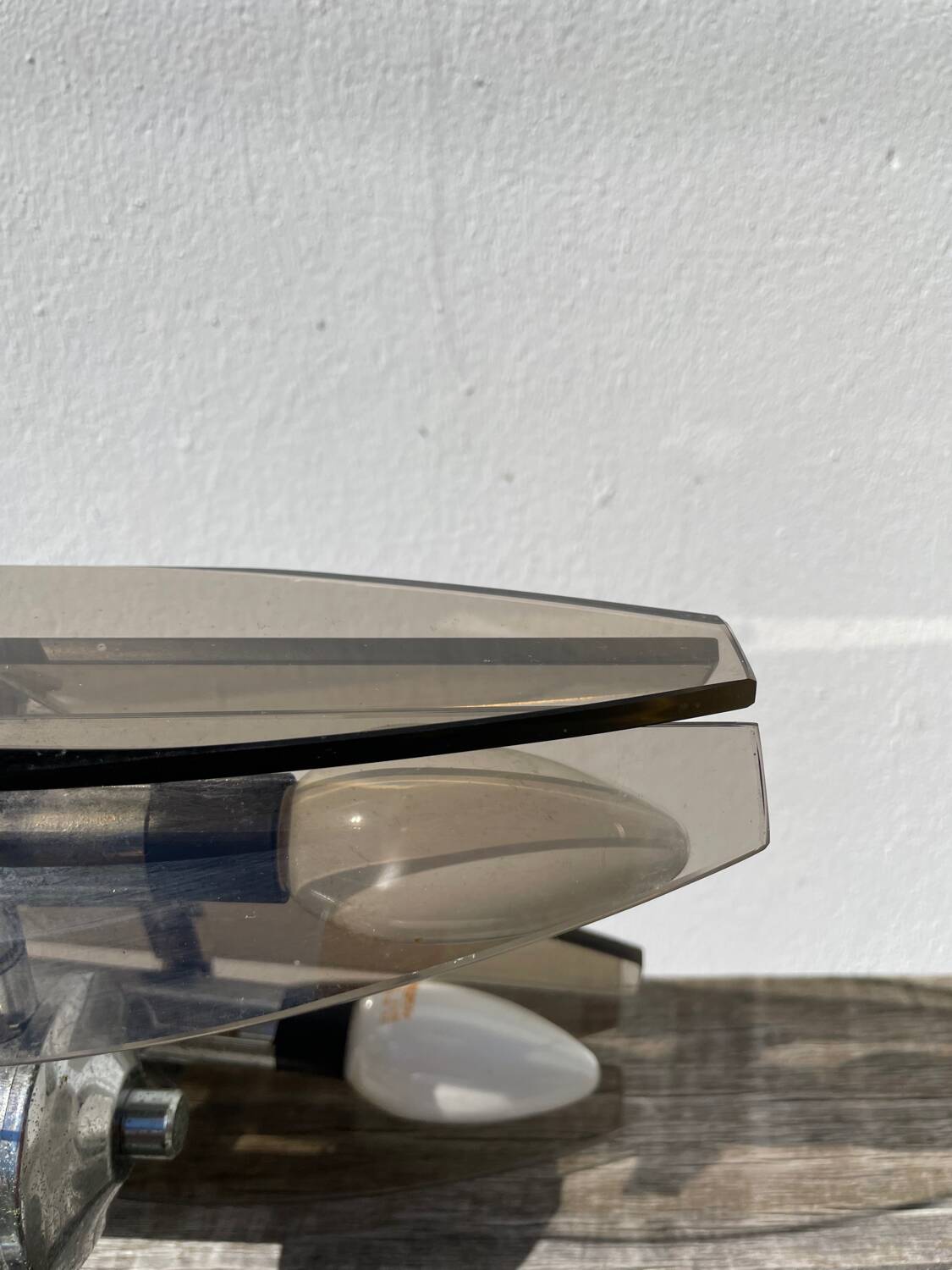 Italian smoked glass chandelier 1970 Veca