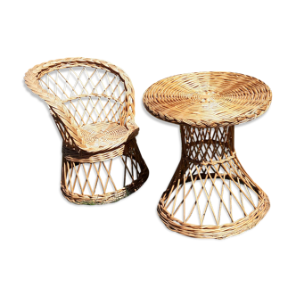 All Chair and table rattan