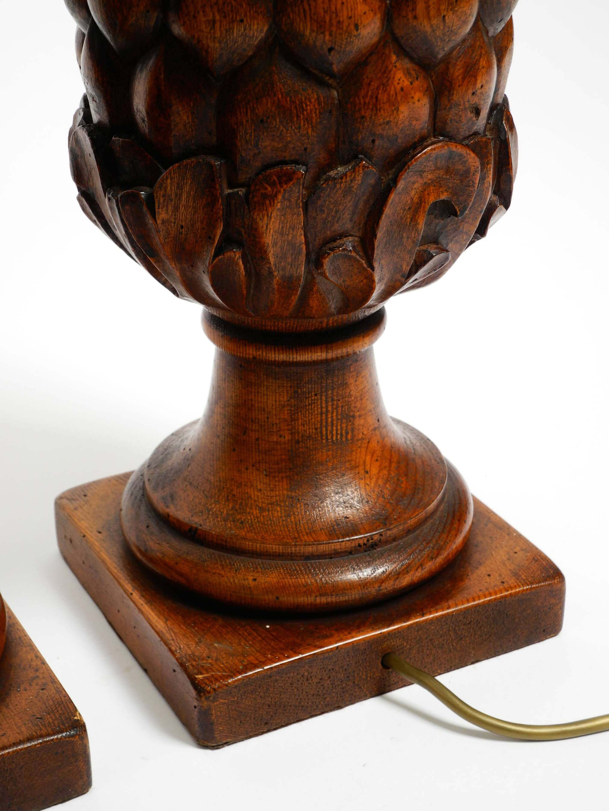 Pair of very decorative large Mid Century Modern "Pineapple" table lamps ma