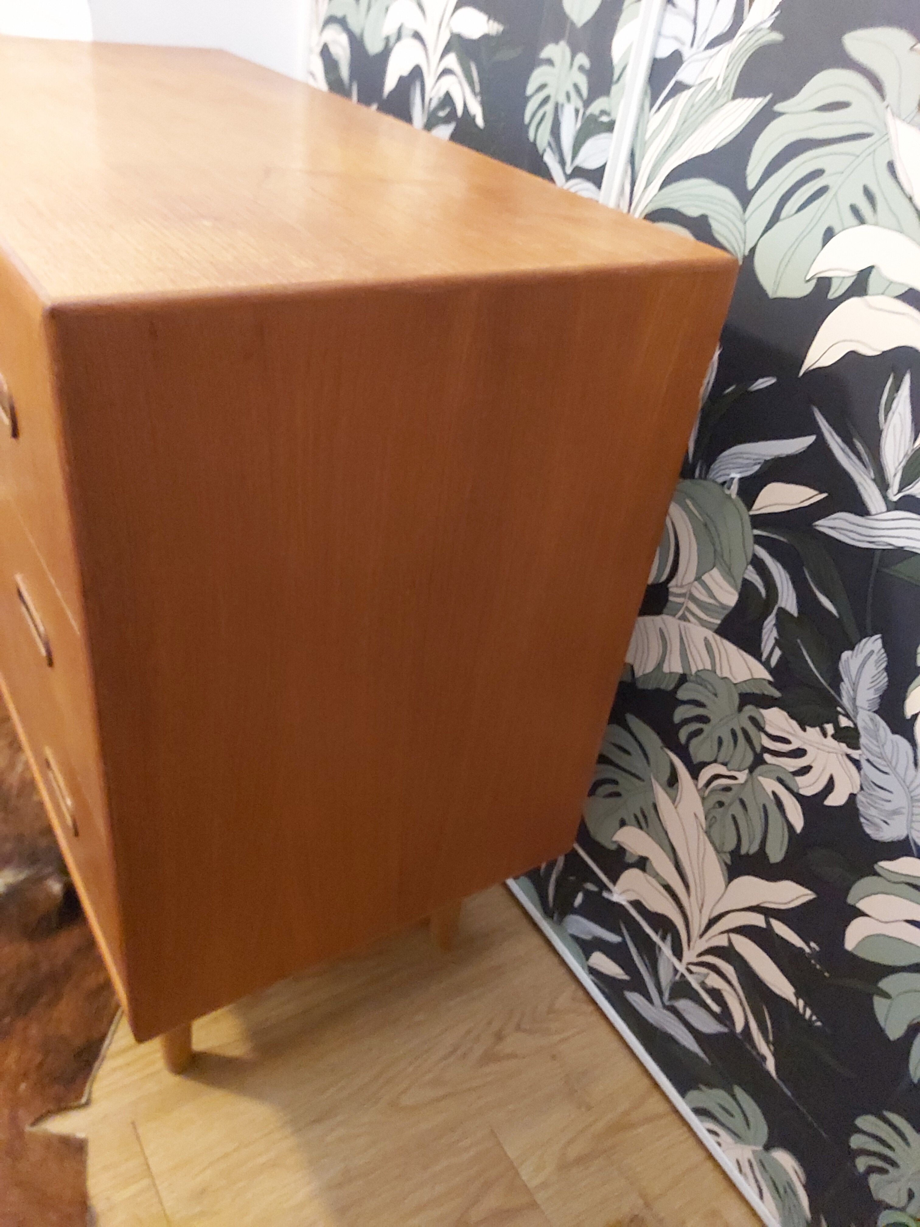 Scandinavian chest of drawers in vintage teak