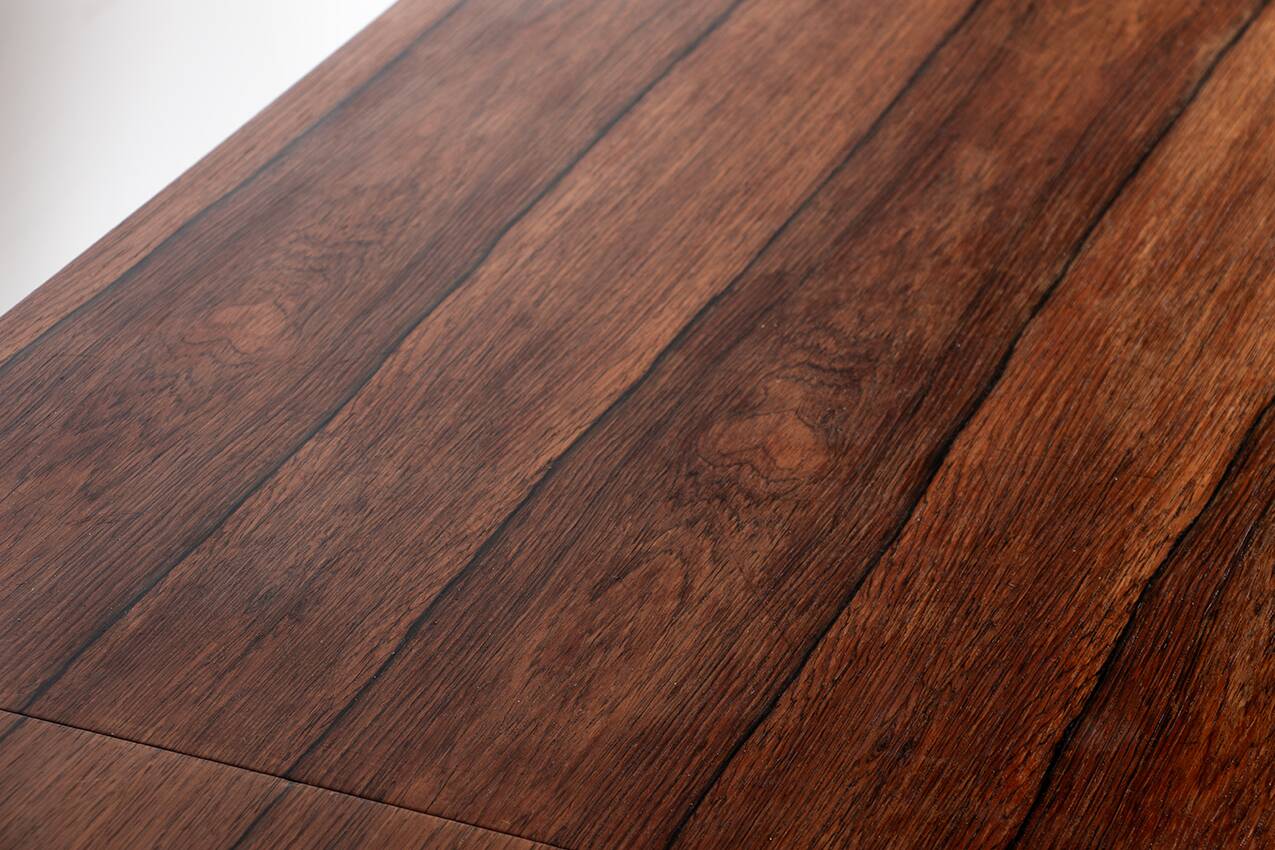 Danish extendable desk, Rosewood and Brass, model OS 51, Arne Vodder.