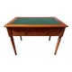 Desk, green leather top