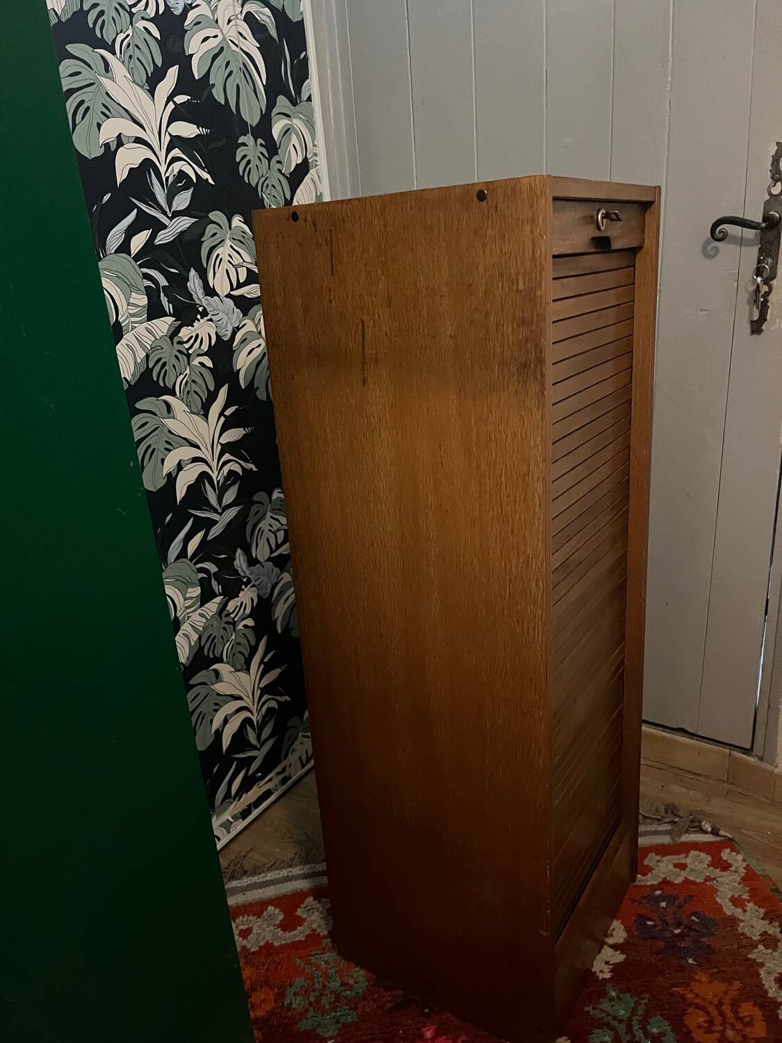 Vintage “notary” curtain cabinet