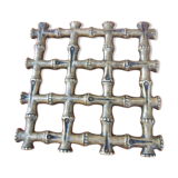 Sous plat en bronze façon bambous vers 1960