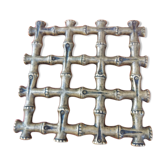Sous plat en bronze façon bambous vers 1960