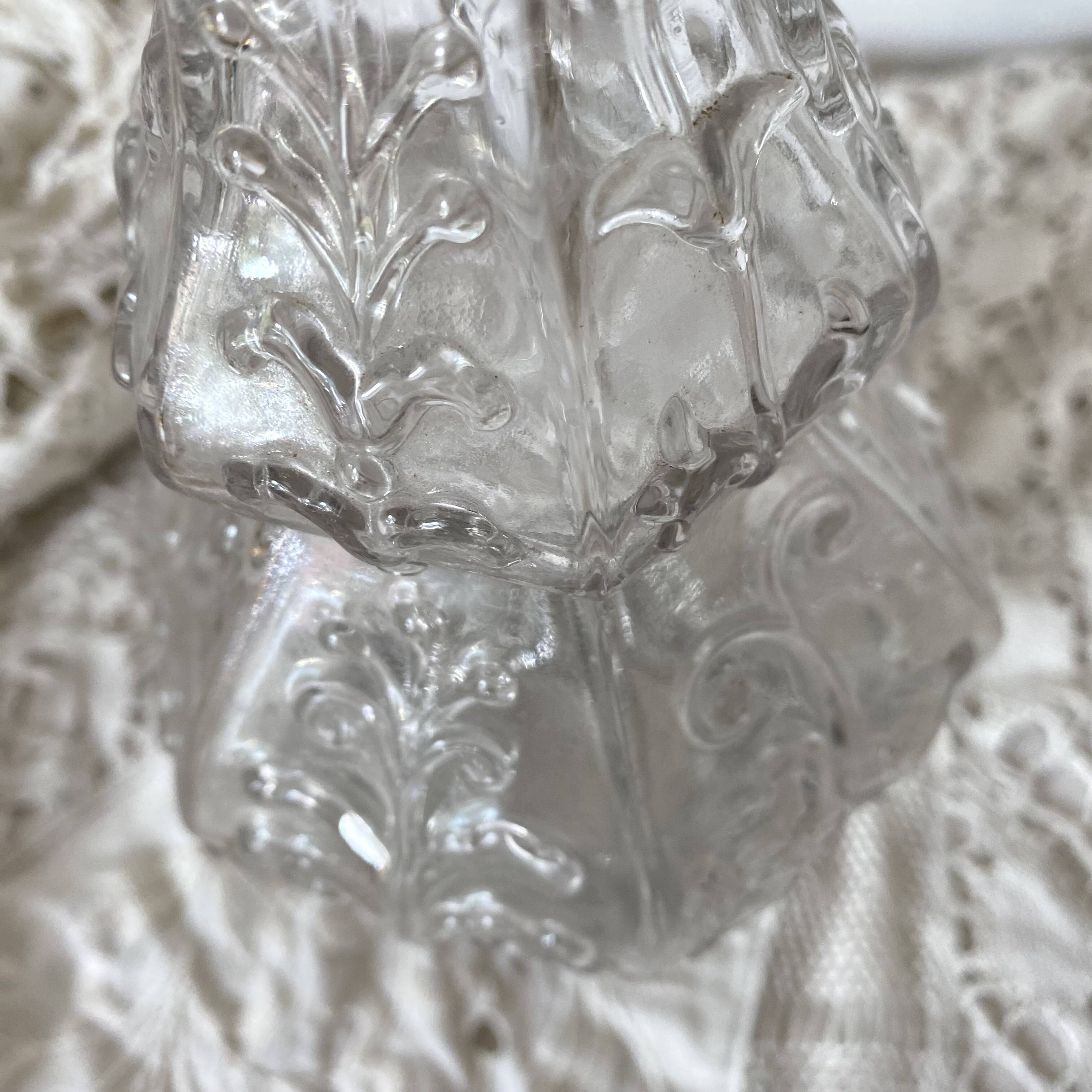 Antique molded glass carafe