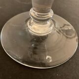 6 old blown foot glasses in Baccarat glass