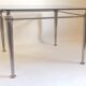 Steel coffee table and tempered glass 70s