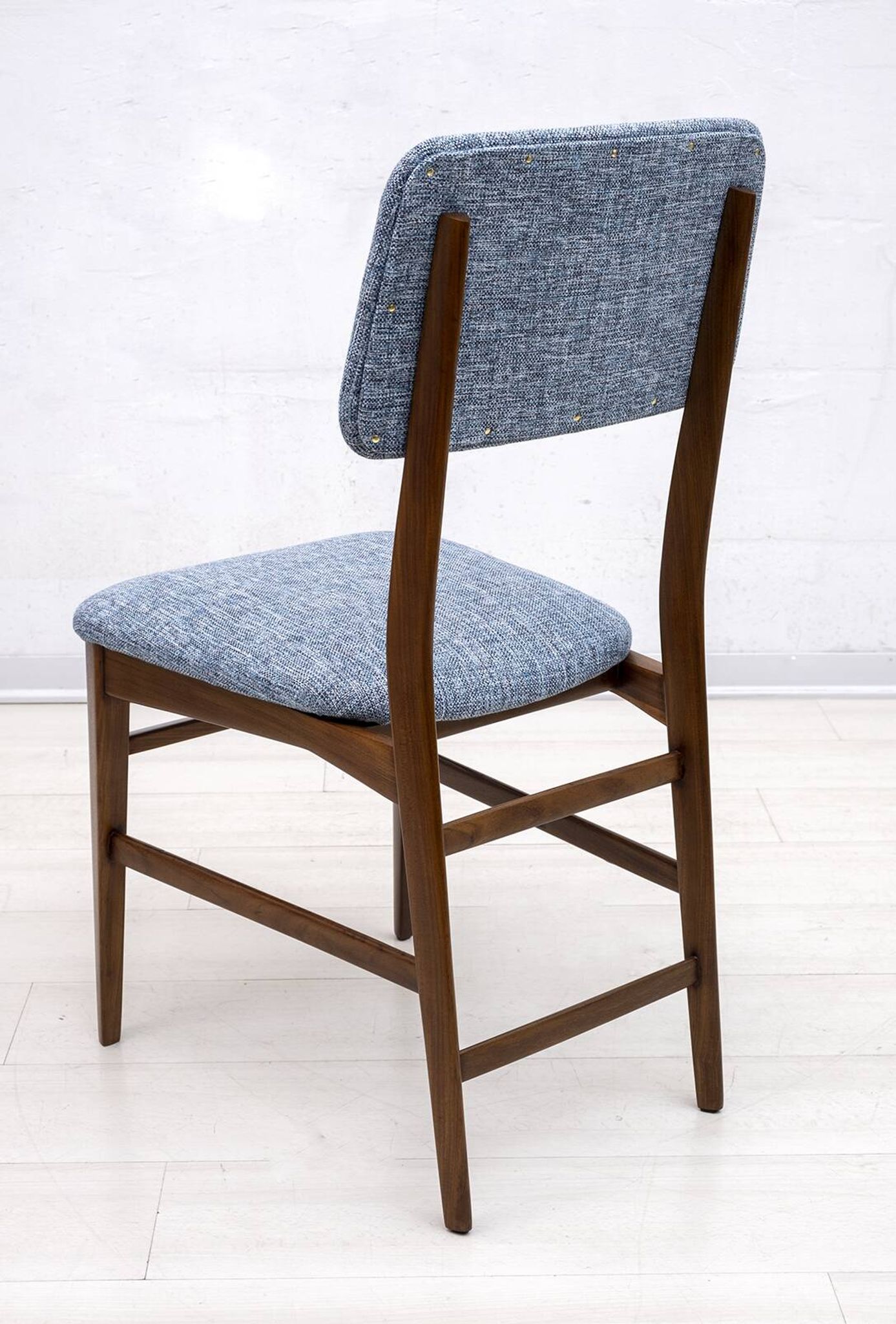 Six of Edmondo Palutari for Dassi Mid-Century Italian Teak Dining Chairs,50