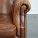Sheepskin leather club chair with beautiful colours and comfortable seat