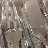 11 silver-plated fish forks and 11 fish knives by silversmith Ercuis Nil