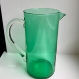 Pichet en verre vert années 70