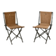 2 x English army folding chairs / canvas fabric / 1950s