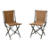 2 x English army folding chairs / canvas fabric / 1950s