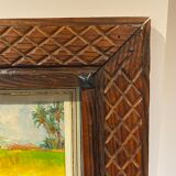 Old painting, oriental landscape, signed M Gourloo 20th century