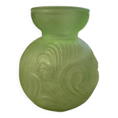 Magnifique Vase Boule art deco années 30 Vert Paste/amandel Decors Aux