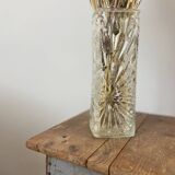 Vintage rectangular glass vase