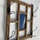 Vintage 1940s modernist mirror coat rack