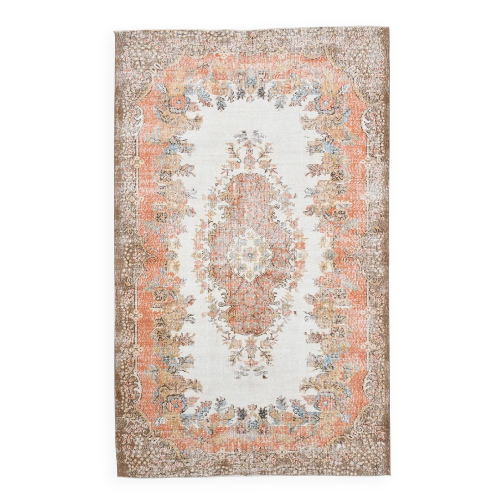 Orange & Beige Vintage Area Rug 174x283Cm SK 21610