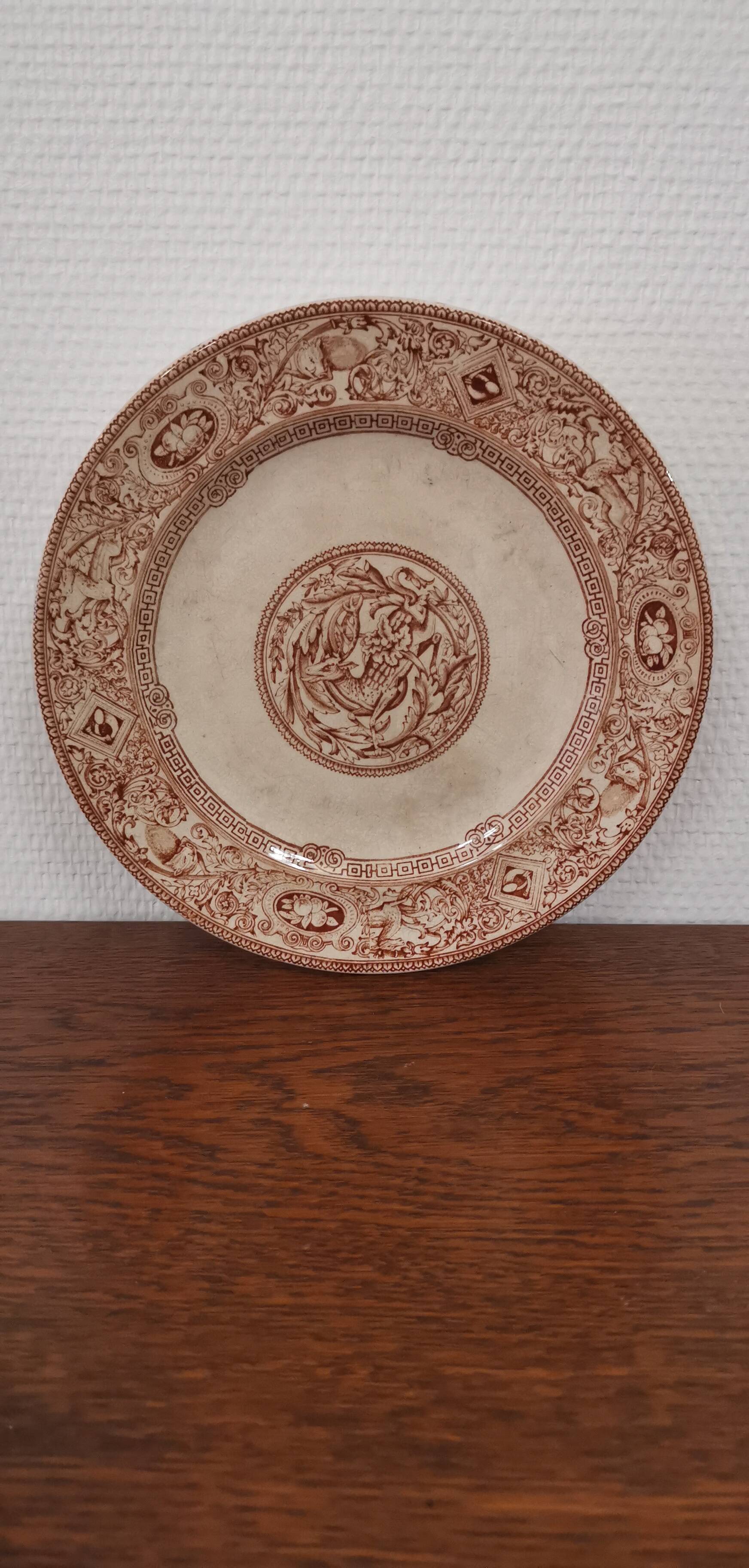 Shower pedestal dish Brownfield & Sons Porcelain Trade Mark Rienzi