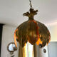 Brutalist suspension, brass leaves, Svend Aage Holm Sorensen, 1960