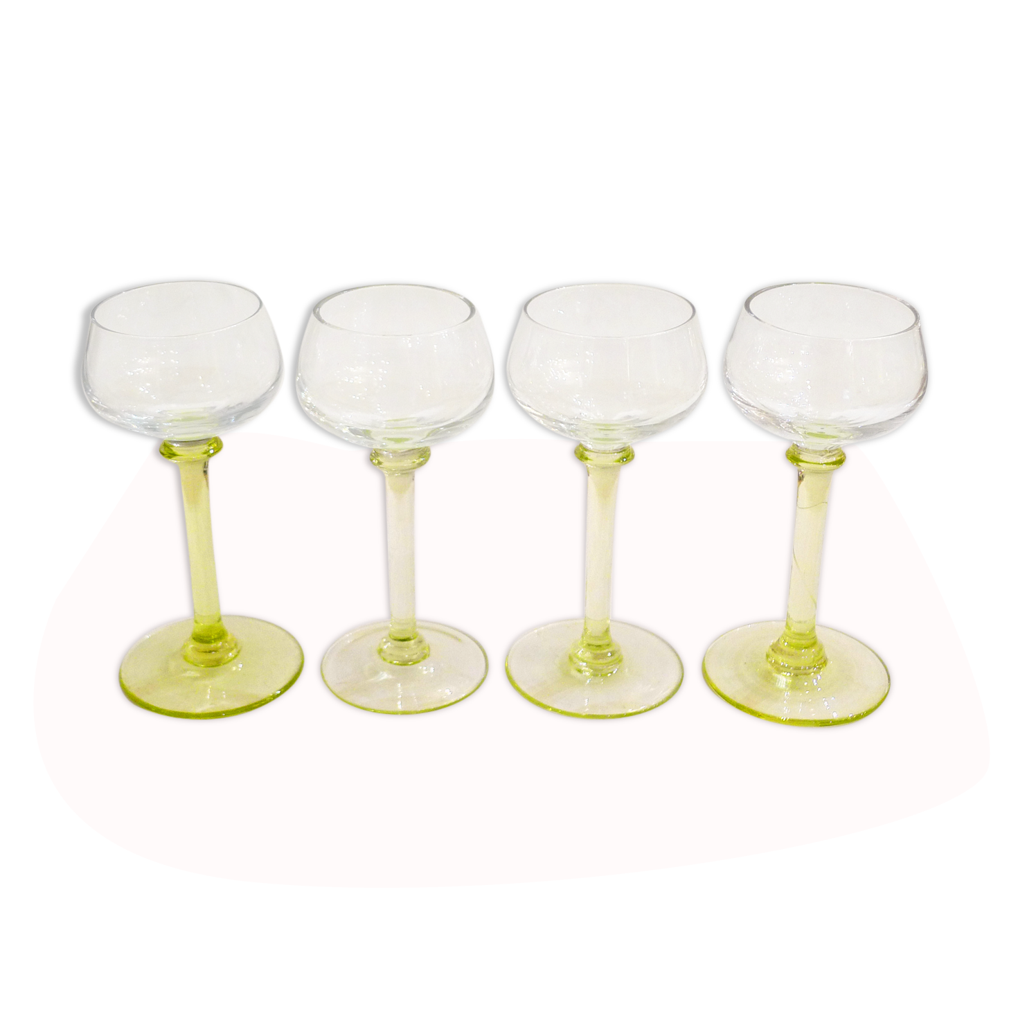 Set de 4 verres à pied vintage