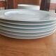 Set of 6 flat plates in porcelain liserets or Guy Degrenne