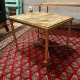 Nesting coffee table in onyx, 70s/80s design