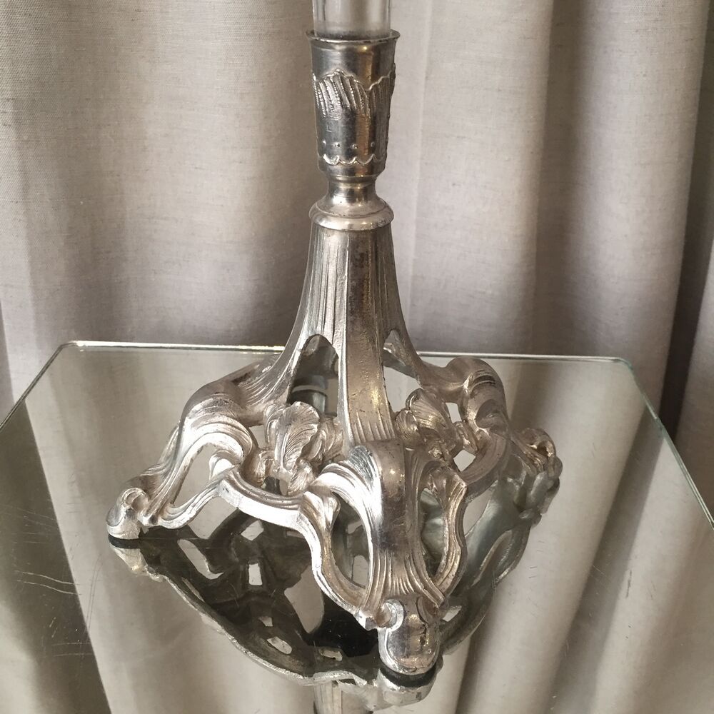 Vase soliflore in glass and regule