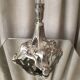 Vase soliflore in glass and regule