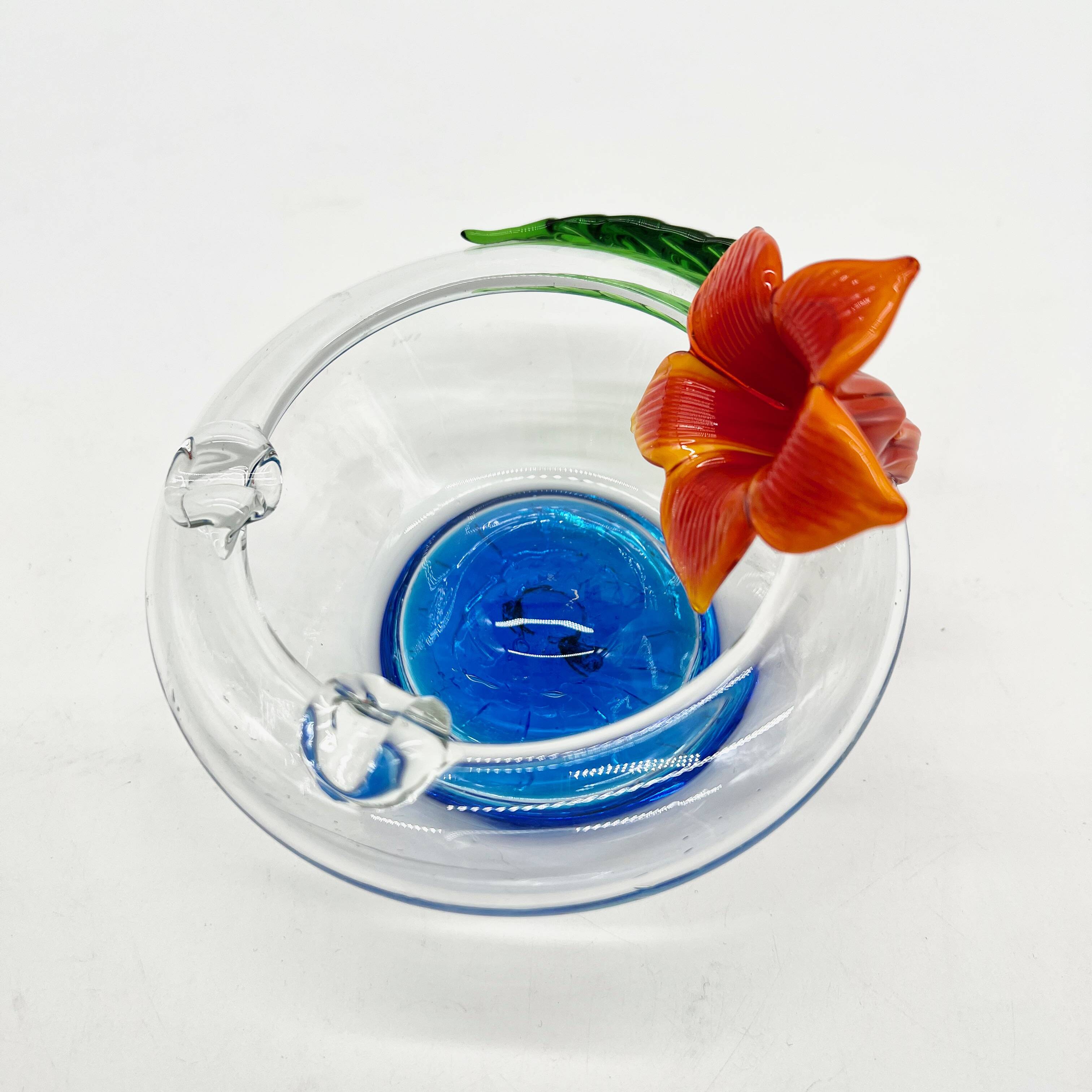 Cendrier fleur, murano, 1970
