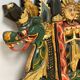 Balinese wall panel carved wood gilded polychrome dragon procession