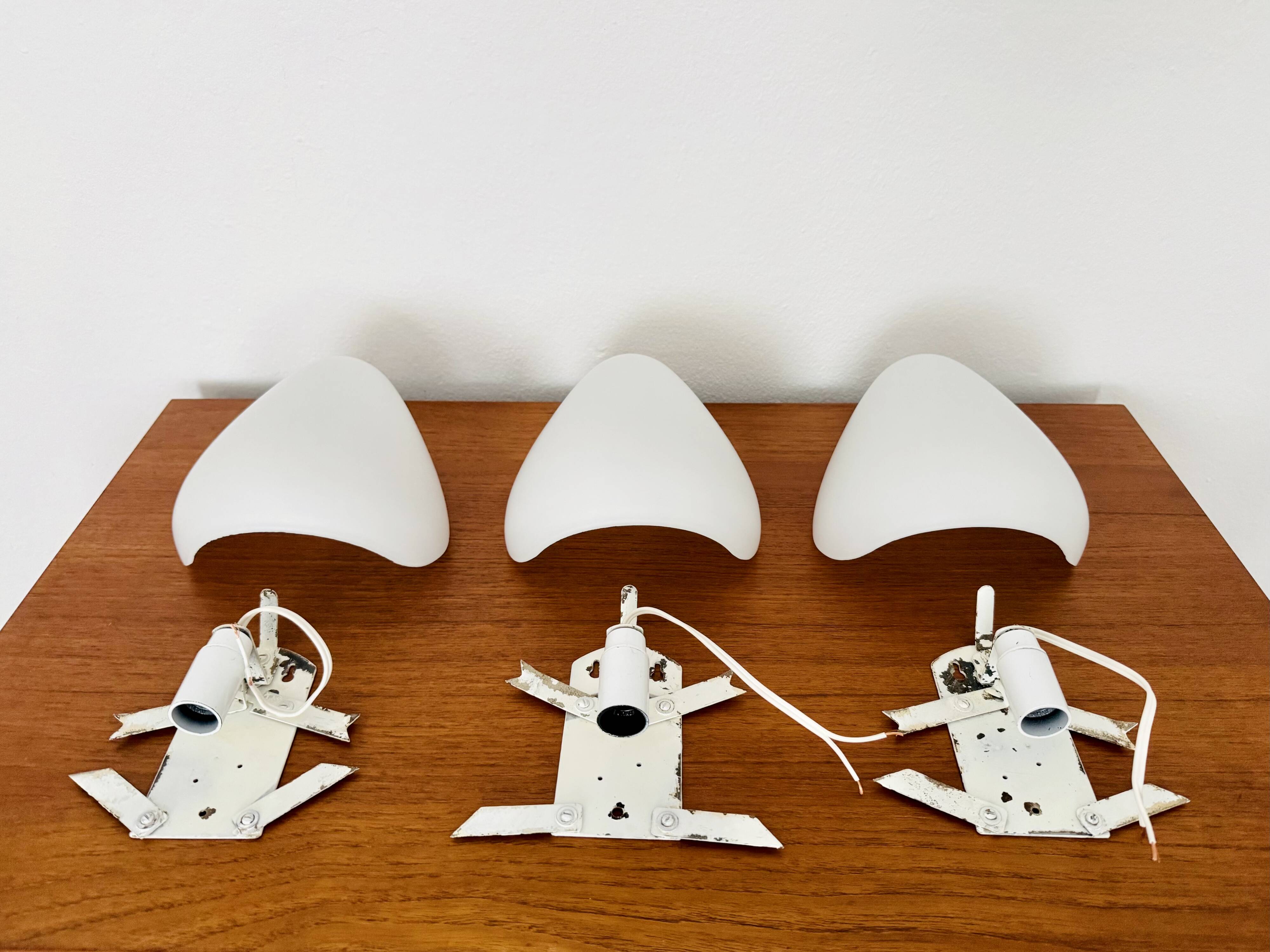 Set of  3 CORNO Wall Lamps by Wilhelm Wagenfeld