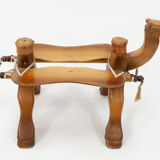 Vintage camel saddle stool, 1960s