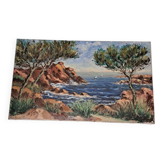 Painting, painting on canvas. Signed A.Gallois
