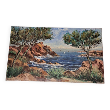 Tableau, penture sur toile. Signée A.Gallois